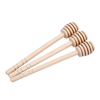 Image of FTVOGUE 24pcs Wood Honey Dippers Spoon Stir Bars for Jar Supplies