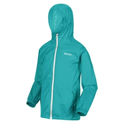 Image of Regatta Kids Pack It III Waterproof Jacket Turquoise 3 4 years