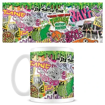 Image of Pyramid International Teenage Mutant Ninja Turtles Coffee Mug (Sticker Bomb Design) 11oz Ceramic Mug, Cups and Mugs for Women, Men Kids Official Merchandise