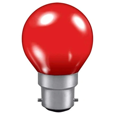 Image of Crompton Colourglazed Round 15W Red BC B22d