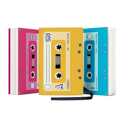 Image of Suck UK Cassette Tape Mini Notebooks 3 Pack Small Pocket Size 80s Music Themed Novelty Gifts For Men Note Pads &amp; Notebook Retro Lined