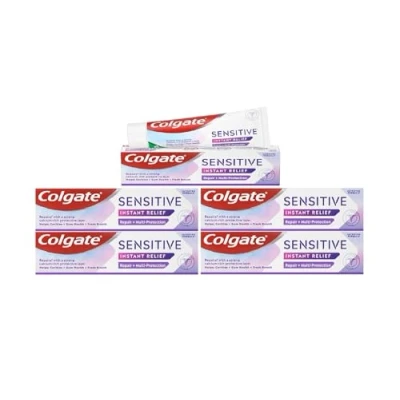 Image of Colgate Sensitive Instant Relief Repair + Multi Protection Toothpaste 75 ml Pack of 5, Blocks Pain Instantly, Prevents Sensitivity, Gently Removes Stains (5 x ml)