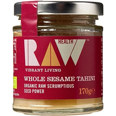 Image of Raw Health Organic Whole Sesame Tahini, 170g, Pack of 3 Creamy &amp; Smooth Texture GMO Free, No Added Sugar Certified
