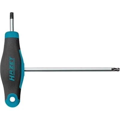 Image of HAZET T20 Allen Key (Short and Long Blade for Flexible use, Torx Profile, Size 829KKT T20, darkblue