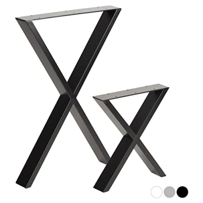 Image of Hartleys Industrial Cross Table Legs Choice of Size and Colour