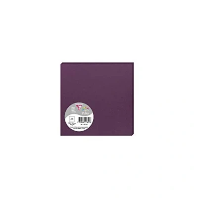 Image of Clairefontaine Ref 11821C Pollen Card (Pack of 25 Sheets) 135 x 135mm Sized, Acid Free, Inkjet &amp; Laser Compatible, Easy to Write On, 210gsm Blackcurrant