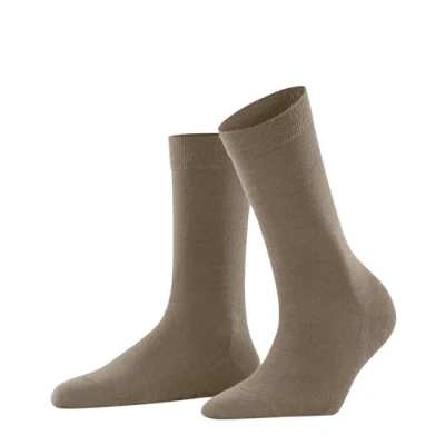 Image of FALKE Women&#039;s Softmerino W SO Wool Cotton Plain 1 Pair Socks, Brown (Shitake 5182), 7 8