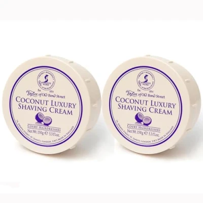 Image of Taylor of Old Bond Street Coconut Shaving Cream Bowl 150g 2 Pack