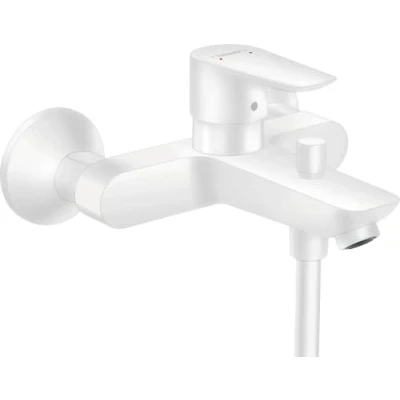 Image of hansgrohe Talis E Bathtub Tap for 2 Functions Surface Mounted Matt White