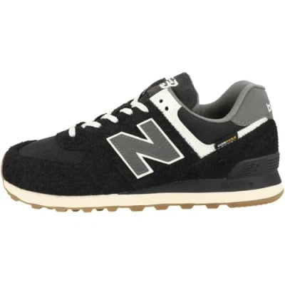 Image of New Balance Unisex Trainers, Size: 7, Black Leather/synthetics