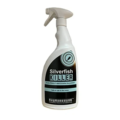 Image of RugRemedyUK Silverfish Killer Spray 500ml Odourless Repellent Indoor, Non Staining Insect for Home, Silver fish Killing Spray, Insecticide Prevention 3 Months