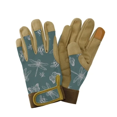 Image of Kent &amp; Stowe Comfort Gloves Flutter Bugs Teal Medium