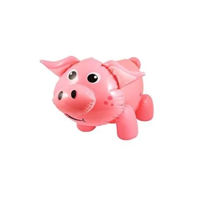 Image of Henbrandt (Pack of 6) Inflatable Pink Pig 55cm Party Supply