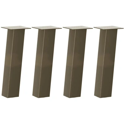 Image of vidaXL Coffee Table Legs 4 pcs Natural Steel 42 cm