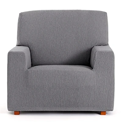 Image of Eysa Llion Sofa Cover, Lycra, Grey 6, 1 Seater