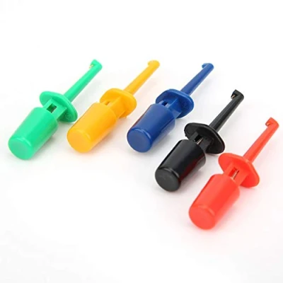 Image of Single Hook Clip test Probe Set Colorful 20Pcs High Reliability Multimeter Accessories for Electrician Electronic Testing (Small hook)