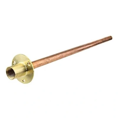 Image of 1/2&quot; Hose Union Wall Plate Backplate Flange with 14&quot; Copper 15mm Tube
