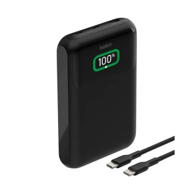 Image of Belkin BoostCharge 3 Port Laptop Power Bank 20K with USB C &amp; A Ports, Fast Charge Delivery, Portable Charger for MacBook, iPhone 16, 15 Series, iPad Pro, Galaxy S24 More Black