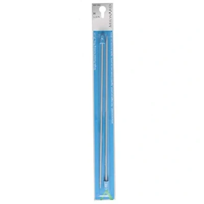 Image of MILWARD 2221202 Single Point Knitting Needles, 25cm, Silver Grey, 2.75mm