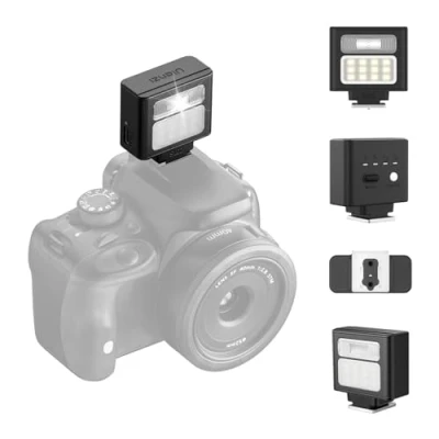 Image of ULANZI SL02 Mini Flash Speedlite with Video Light, GN8 6500K Camera Flashlight Fill Light for Canon Fuji Sony Nikon and Other More SLR Digital Cameras, 4 Power Levels Speedlight