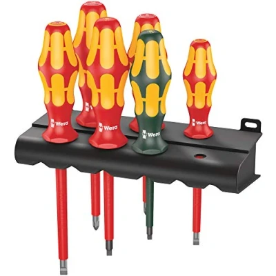 Image of Wera 05347777001 160i/168 i &quot;Kraftform PlusSerie 100&quot; Rack Screwdriver Set Silver (6 Piece)