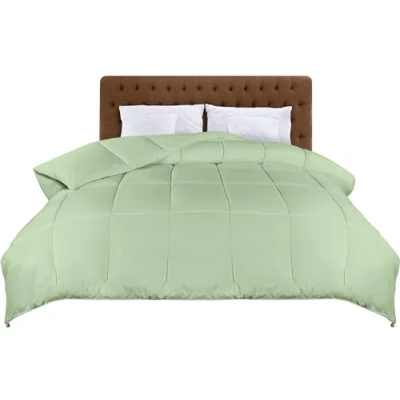 Image of Utopia Bedding Duvet 155 x 220 cm, All Season Duvet, Lightweight with Polyester Filling, Microfibre Sleeping Blanket (Sage Green)