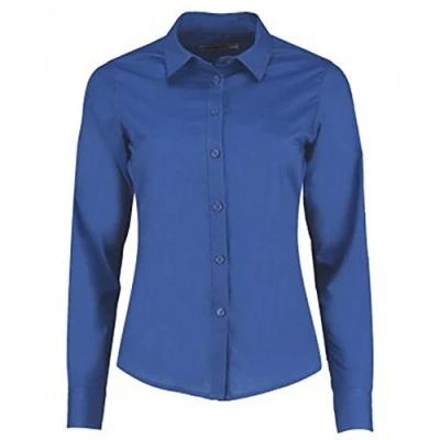 Image of Kustom Kit Womens/Ladies Long Sleeve Tailored Poplin Shirt (16) (Royal)