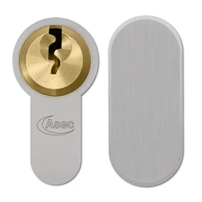 Image of Asec Vital Dual Finish 6 Pin Euro Turn Cylinder 47 47T