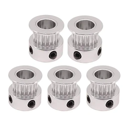 Image of Saipor GT2 Timing Belt Pulley 20 Teeth Bore 8mm(5pcs), Aluminum Synchronous Wheel for 3D Printer
