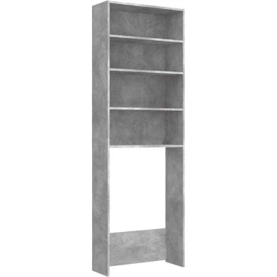 Image of vidaXL Washing Machine Cabinet Concrete Grey 64x24x190 cm
