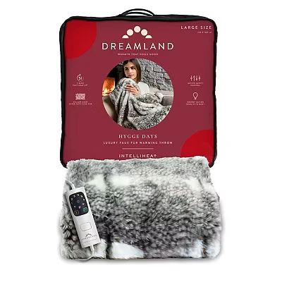 Image of Dreamland Hygge Days Luxury Fallow Deer Faux Fur Warming Throw