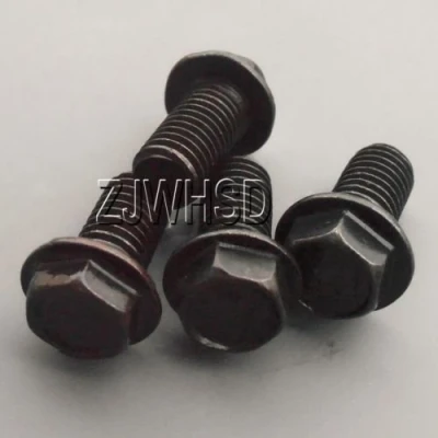 Image of HRUS 4pcs Saw Blade Bolt M8x 16mm Left Hand Thread Hex Head Flange Alloy Steel Screw