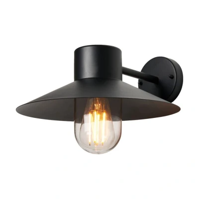 Image of Chesil Outdoor Dome Wall Lamp Black IP44