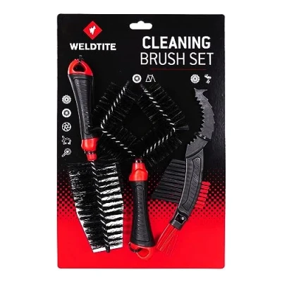 Image of WELDTITE Cleaning Brush Set for Bikes, 1 x Sprocket Brush, Cone Diamond