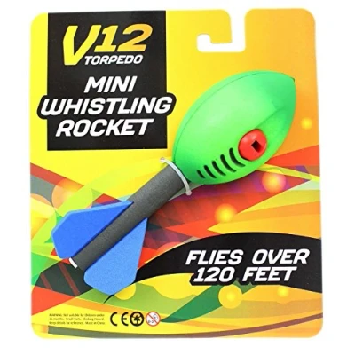 Image of V12 Torpedo Mini Flying Whistling Rocket Throwing Toy Game Colour Varies