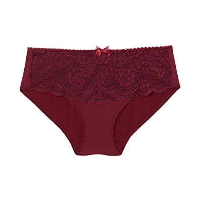 Image of Playtex Brief Woman Flower Elegance Midi x1, Red, XS