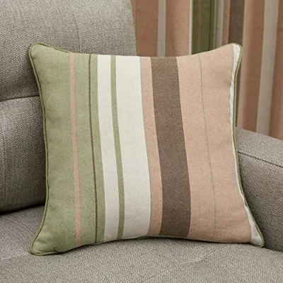Image of Fusion Whitworth 100% Cotton Filled Cushion 43 x 43cm in Green