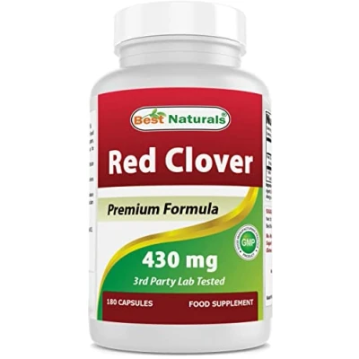 Image of Best Naturals Red Clover 430 mg 180 Capsules (180 Count (Pack of 1))
