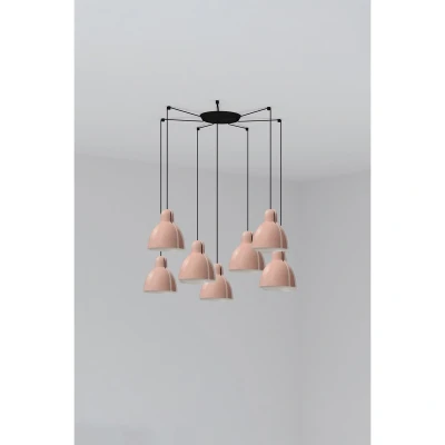 Image of Venice 7 Light Cluster Pendant Ceiling Pink