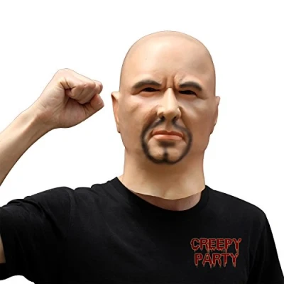 Image of CreepyParty Human Realistic Latex Head Mask Man for Halloween Costume Party Carnival Cosplay