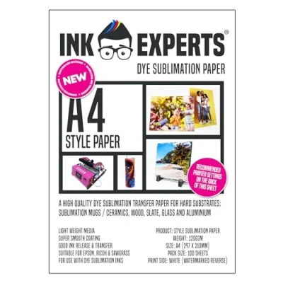 Image of Ink Experts Style A4 Sublimation Paper 120gsm (100 Sheets)