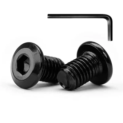 Image of MINHER M4 x 12mm 10Pcs Flat Head Hex Socket Cap Screws Bolts, Furniture 304 Stainless Steel 18 8, Full Thread (with Spanner)