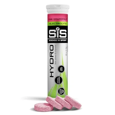 Image of Science In Sport Hydro Hydration Tablets, Gluten Free, Zero Sugar, Pink Grapefruit Flavour Plus Electrolytes, 20 Effervescent Tablets