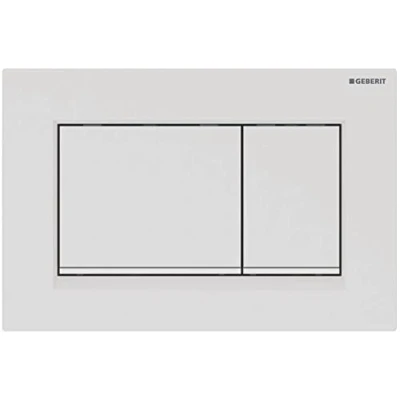 Image of Geberit, Control Plate Sigma30 115.883.01.1, for rinsing 2 Quantities, matt White, White 115883011