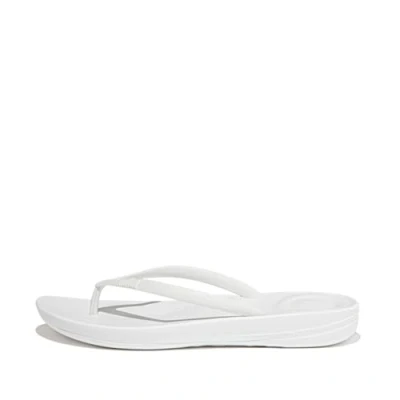 Image of Fitflop Women&#039;s iqushion Ergonomic flip Flops, Urban White, 9 UK