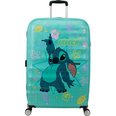 Image of American Tourister Disney Wavebreaker Large Check in Stitch Flower