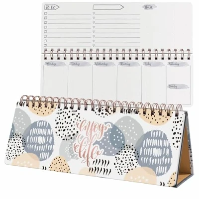 Image of SIGEL JP101 Jolie Weekly diary undated Apricot Inspiration 100 g/m² 30 x 11,4 cm hardcover 124 pages White, apricot, Grey