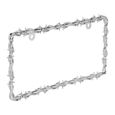 Image of Bell Automotive 22 1 46144 8 Universal Barbed Wire Design License Plate Frame