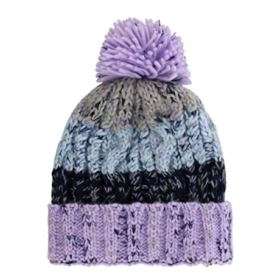 Image of Grindstore Women&#039;s Lavender Fizz Corkscrew Pom Beanie