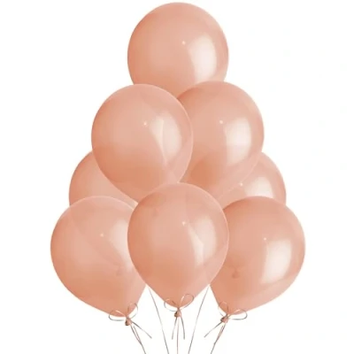 Image of SHATCHI Metallic Colour Pearlized 12&quot; Helium Quality Latex Balloons Birthday Wedding Anniversary Christening Christmas Communion Party Decoration Baloon, Rose Gold, 25pcs